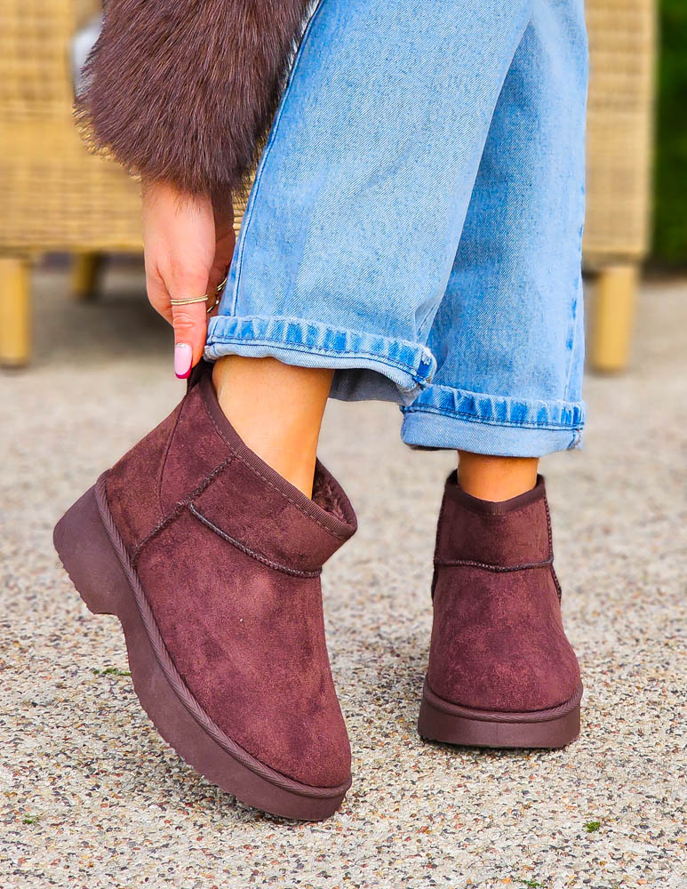 Botki Śniegowce Na Platformie Chocolate