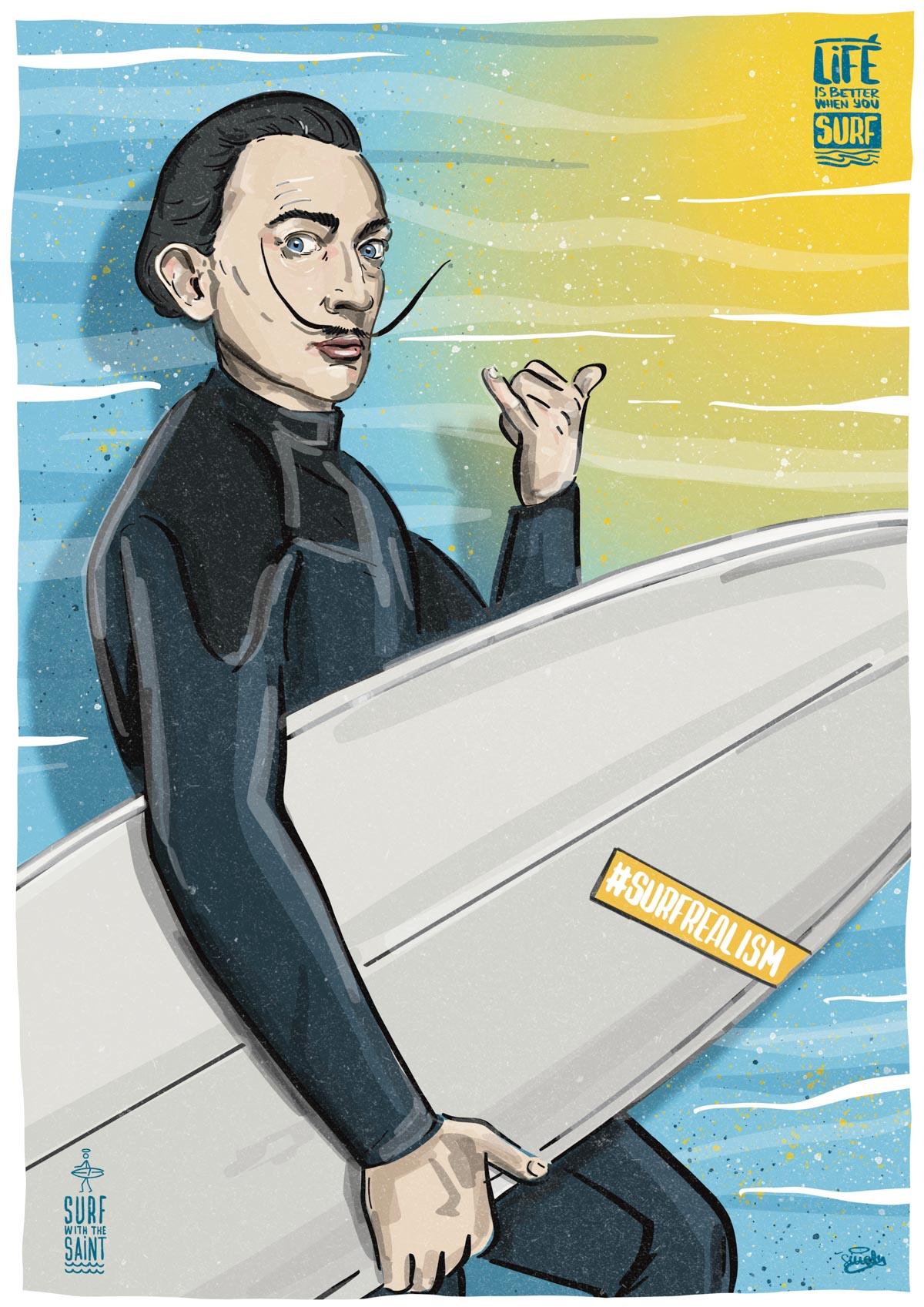 Plakat SurfWithTheSaint – Salvador Dali
