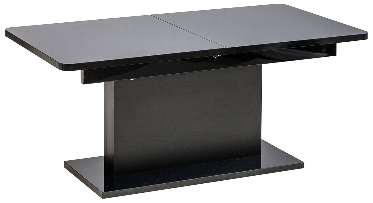 Nowoczesna rozkładana ława do salonu OASIS czarny połysk