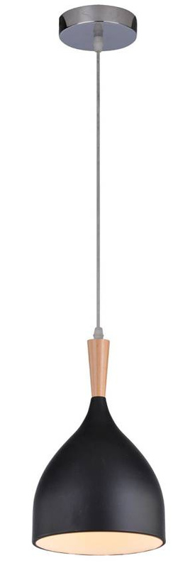 Czarna lampa wisząca sufitowa do salonu GOYA 1 punkt światła