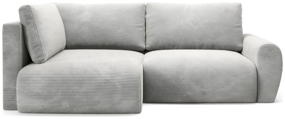 Rozkładana rogówka do salonu z funkcją spania szara PATI DUO