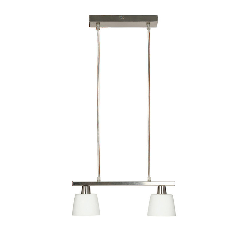 Czarna lampa wisząca regulowana do salonu Hybryda 2-płomienna