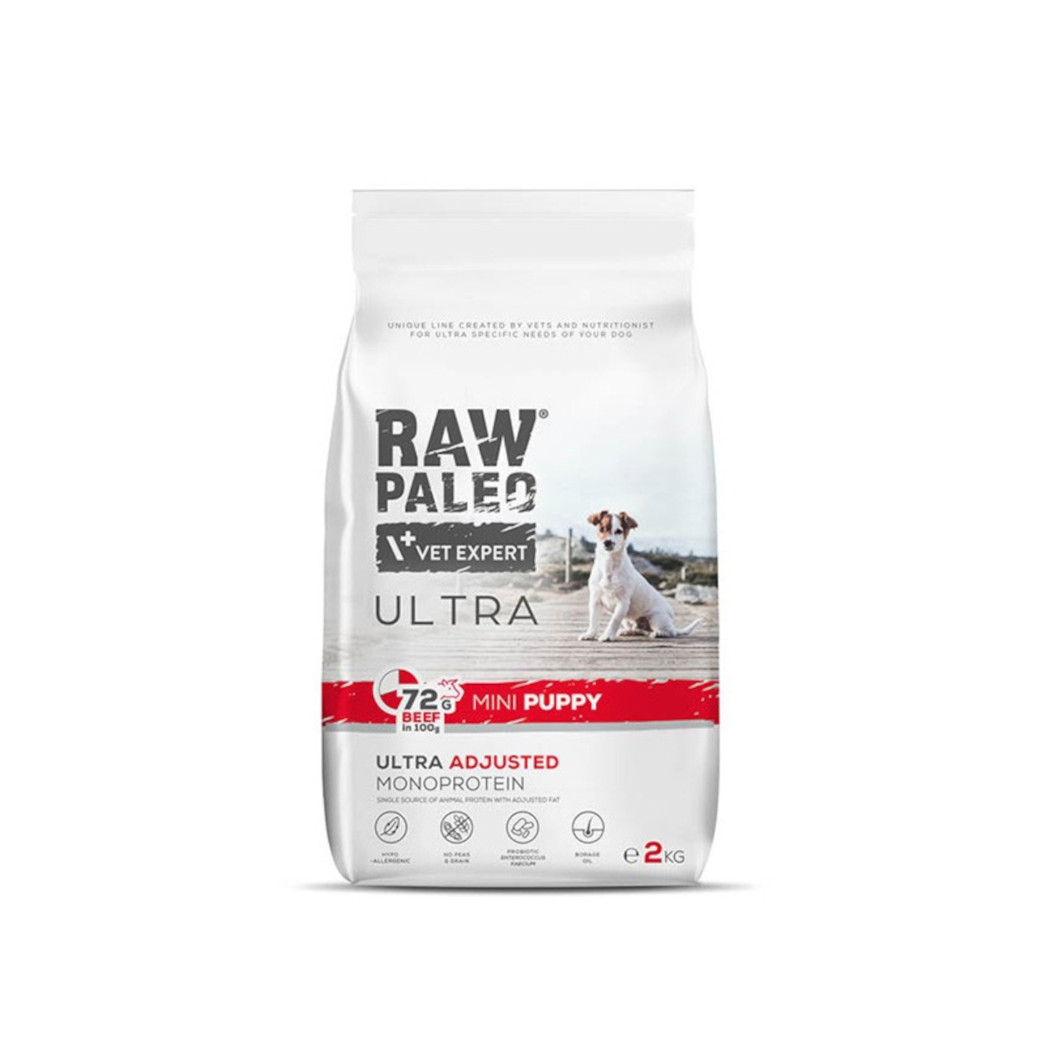 RAW PALEO ULTRA BEEF PUPPY MINI - sucha karma z wołowiną dla szczeniąt ras małych