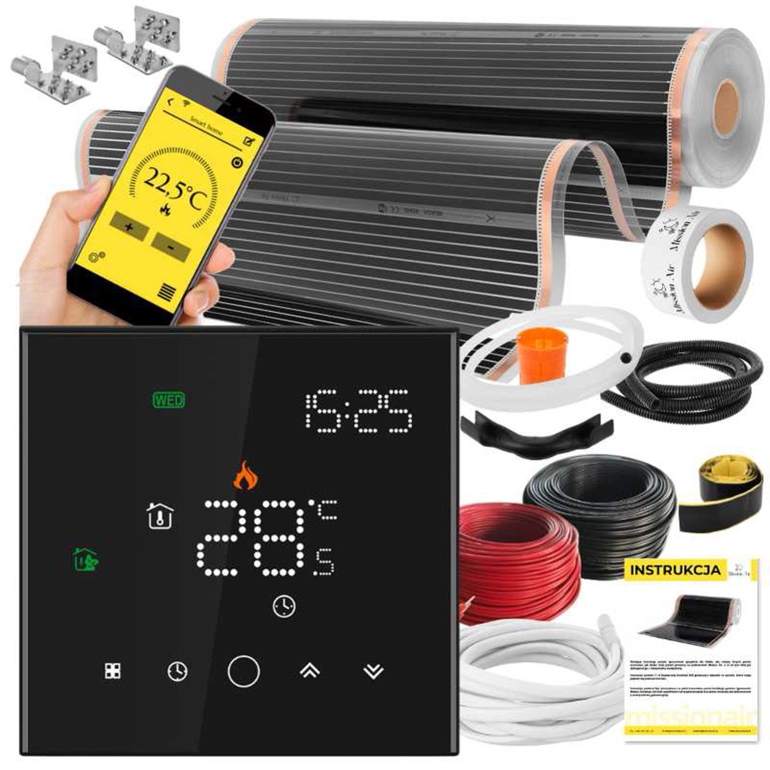 Mission Air Zestaw na podczerwień Silver 100 +Leo Black 1,5m2