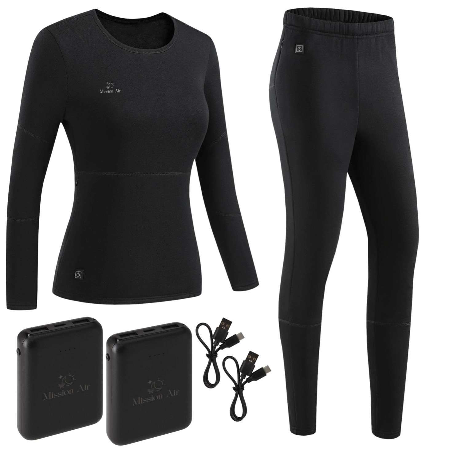 Mission Air Bielizna damska podgrzewana E-UNDERWEAR WOMAN roz. M + 2 x powerbank