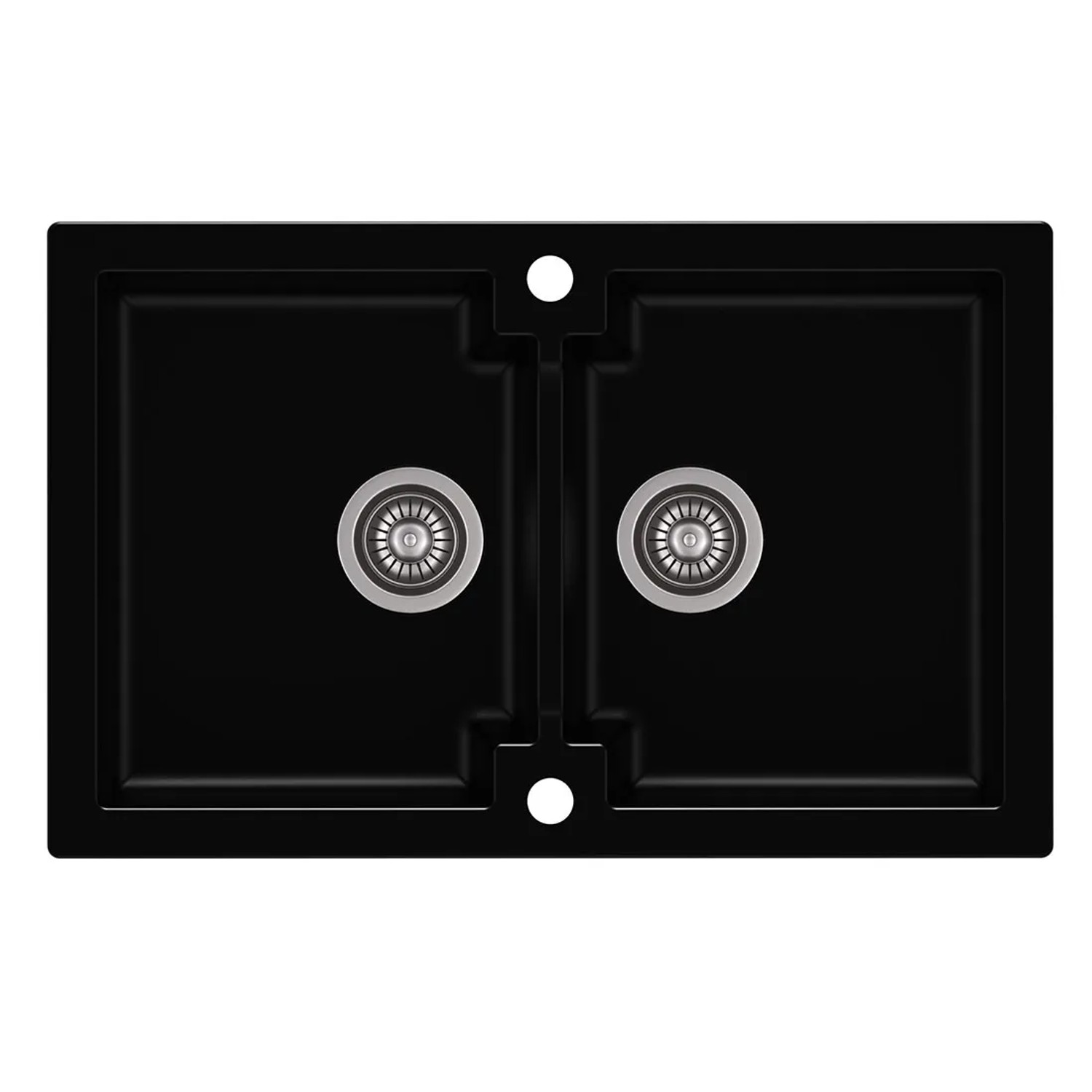 Zlewozmywak Mojito 2-kom. czarny 79x50 cm