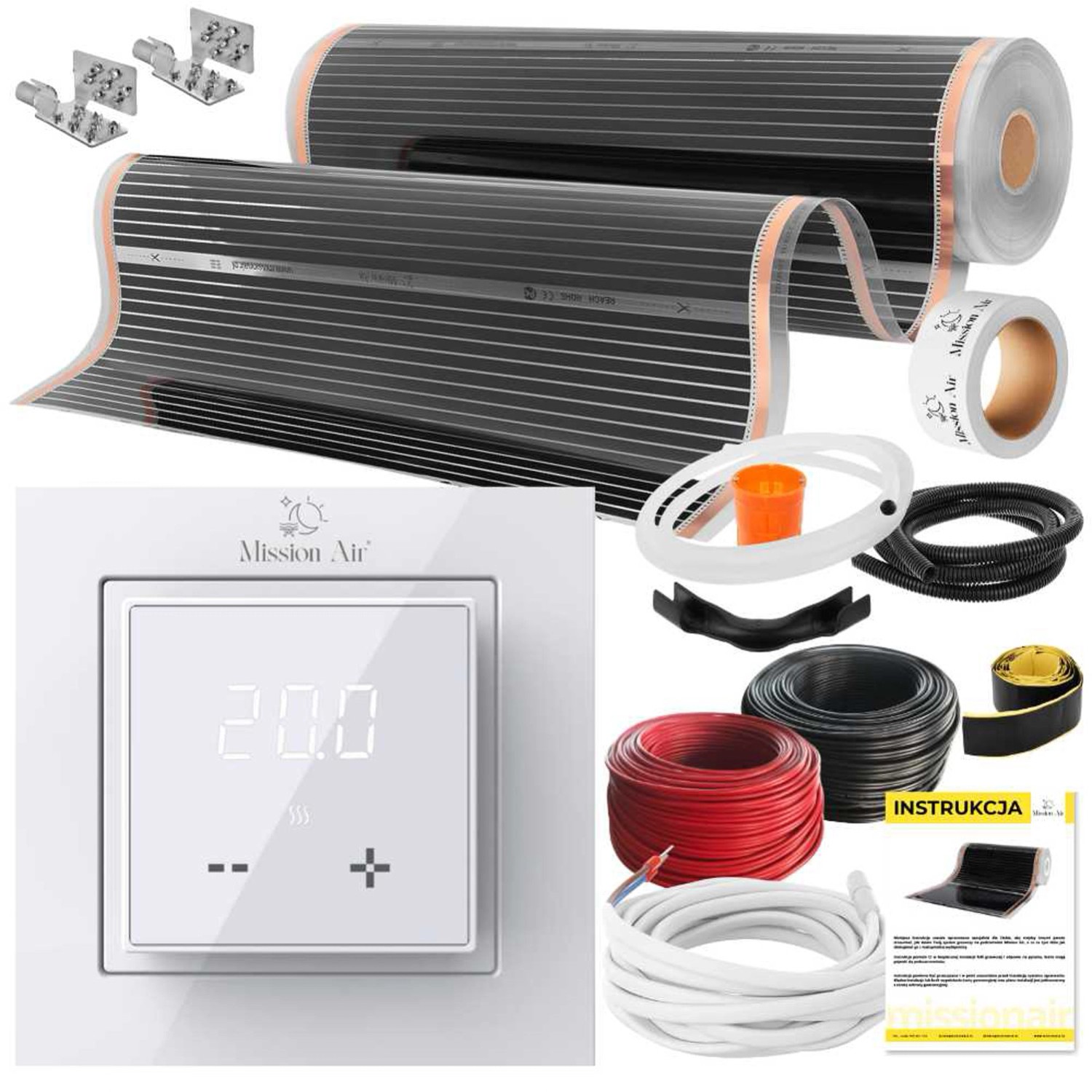 Mission Air Zestaw na podczerwień Silver 100 +Aries White 18m2