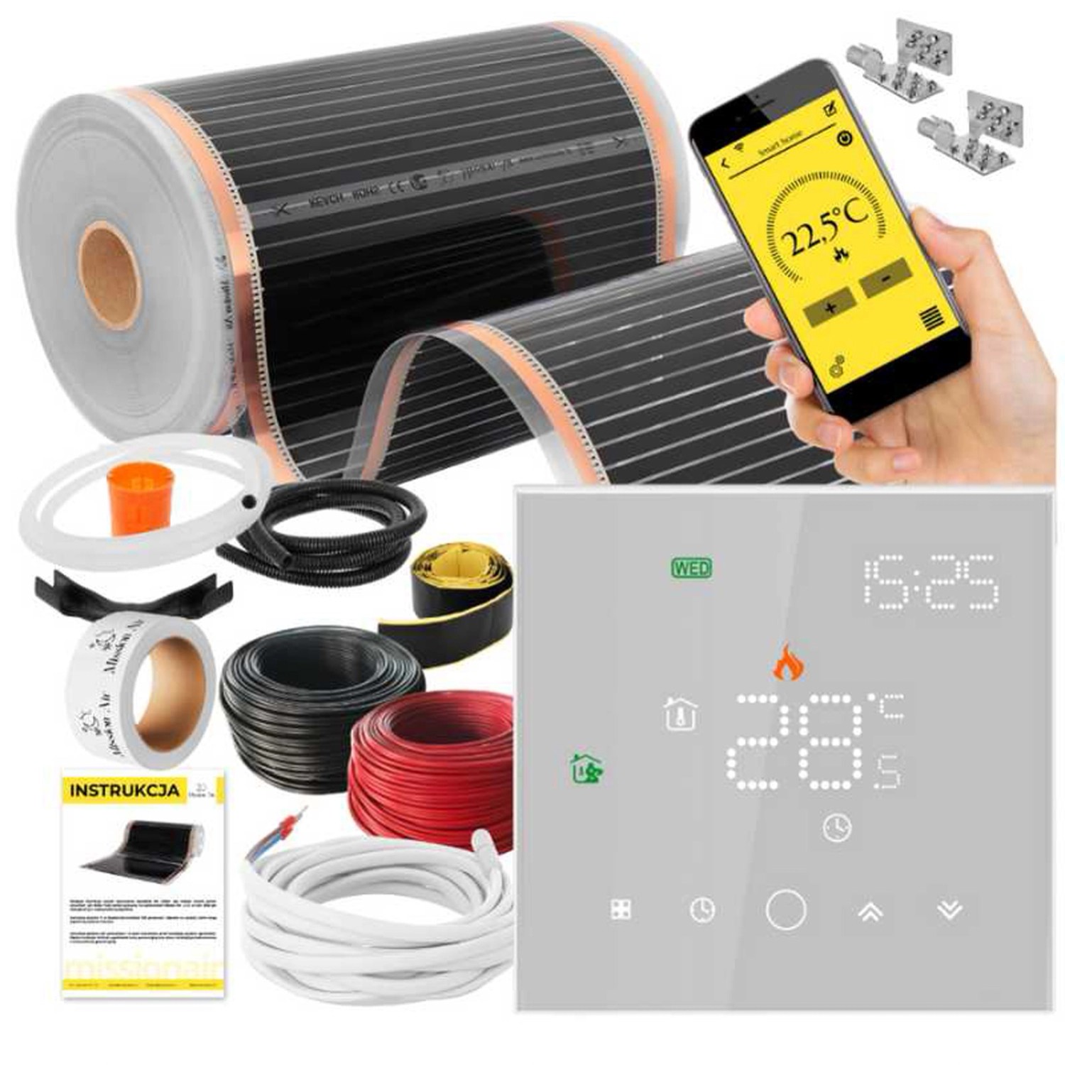 Mission Air Zestaw na podczerwień Silver 50cm +Leo White 3m2