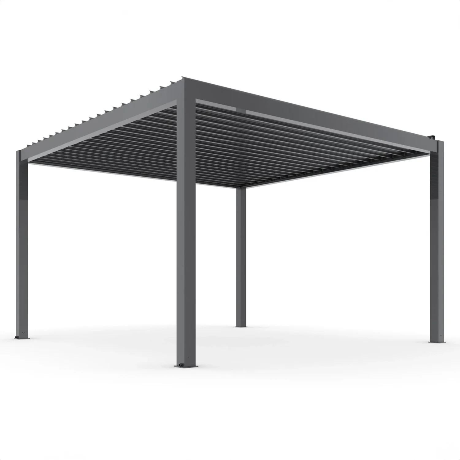 Pergola LUXE LED z dachem elektrycznym antracyt - 4 x 4 m