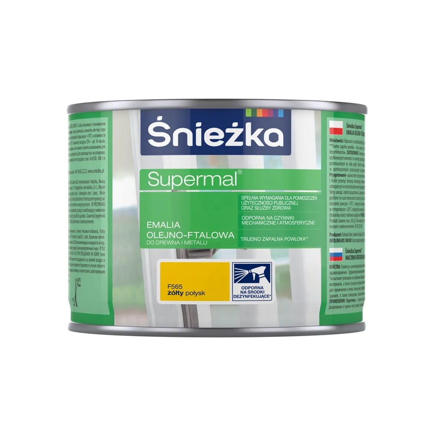 Śnieżka Supermal Emalia Olejno-ftalowa żółty 400 ml