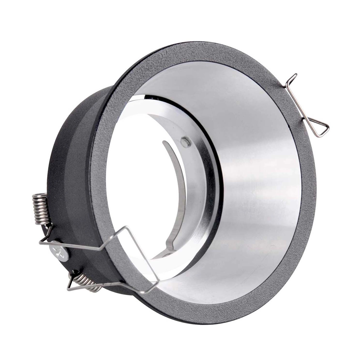 Polux Oprawa podtynkowa ruchoma KOLDING MR16 8W śr. 8,5cm czarno-srebrna