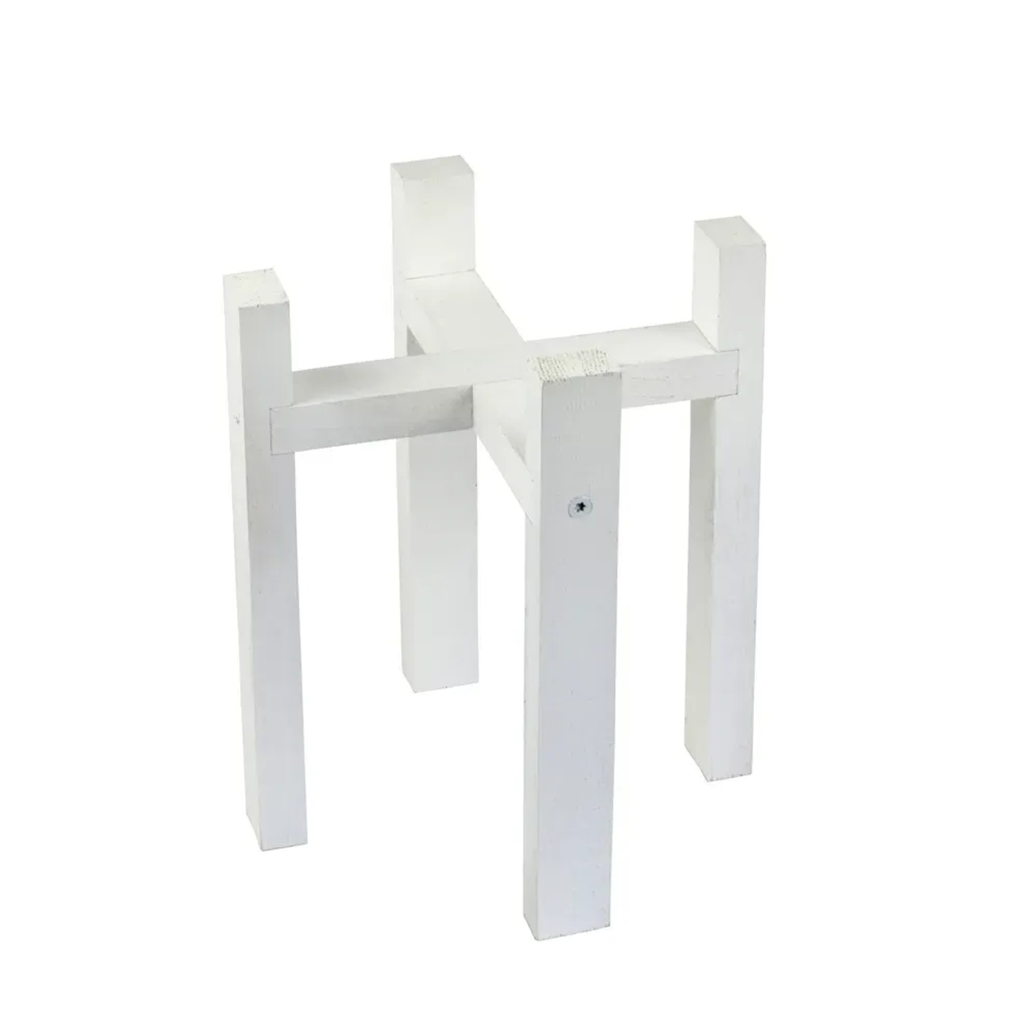 Drewniany stojak na doniczki M biały 22 x 20,5cm