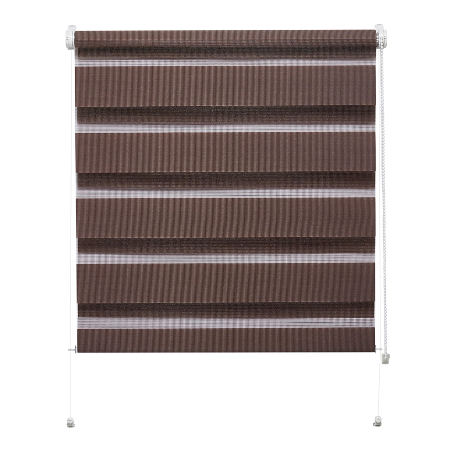 Mini roleta ZEBRA CLASSIC Dzień/Noc brązowa 73,5 cm x 215 cm