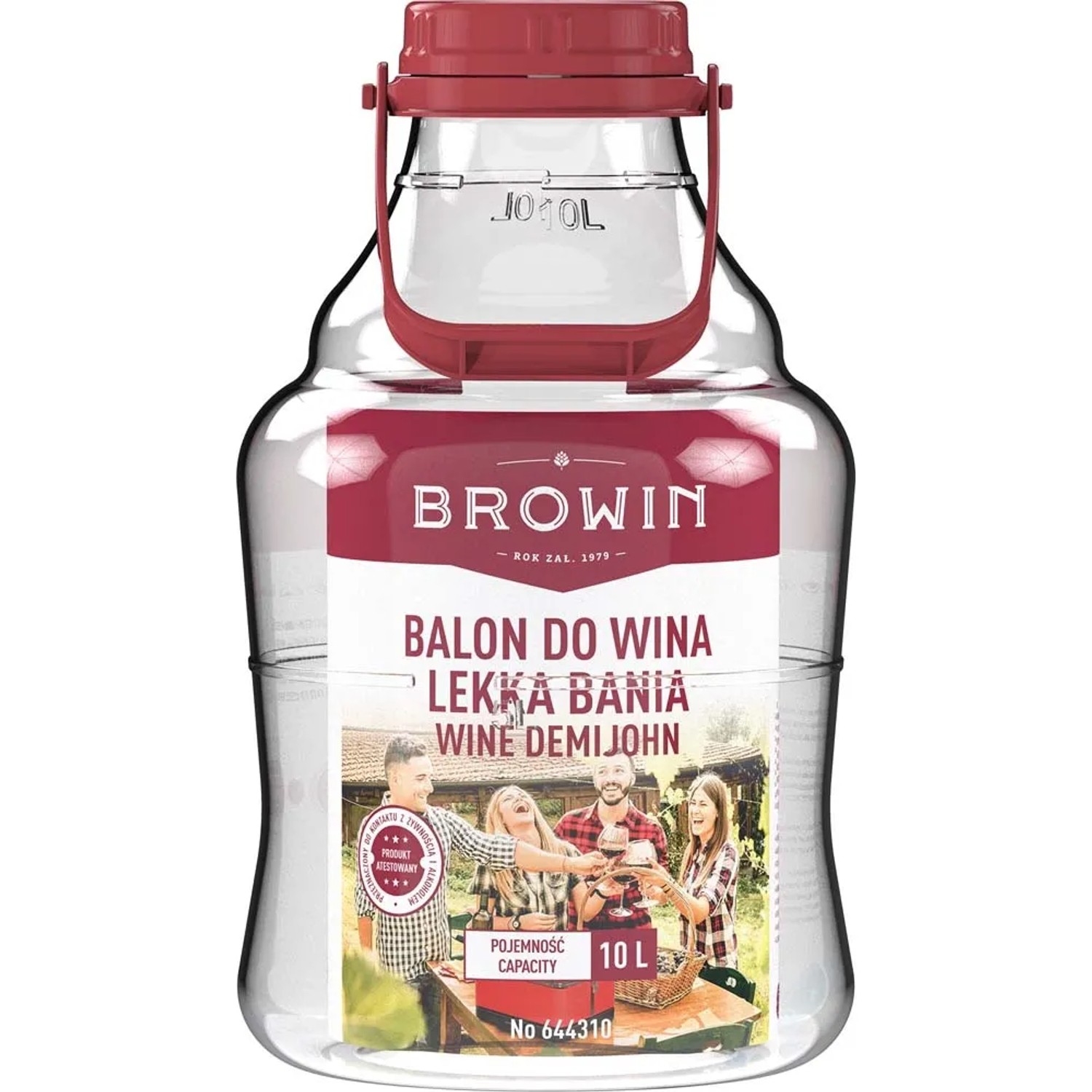 Balon do wina lekki z uchywtem - 10 l