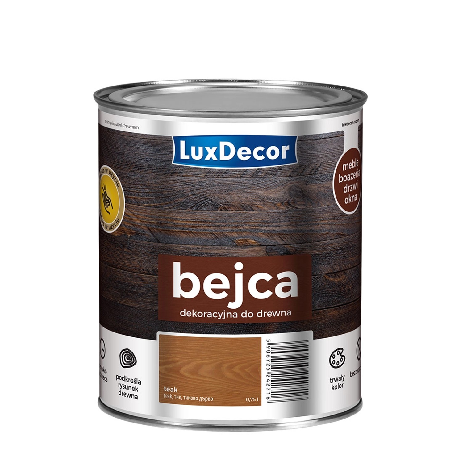 LuxDecor Bejca do drewna teak 0,75L
