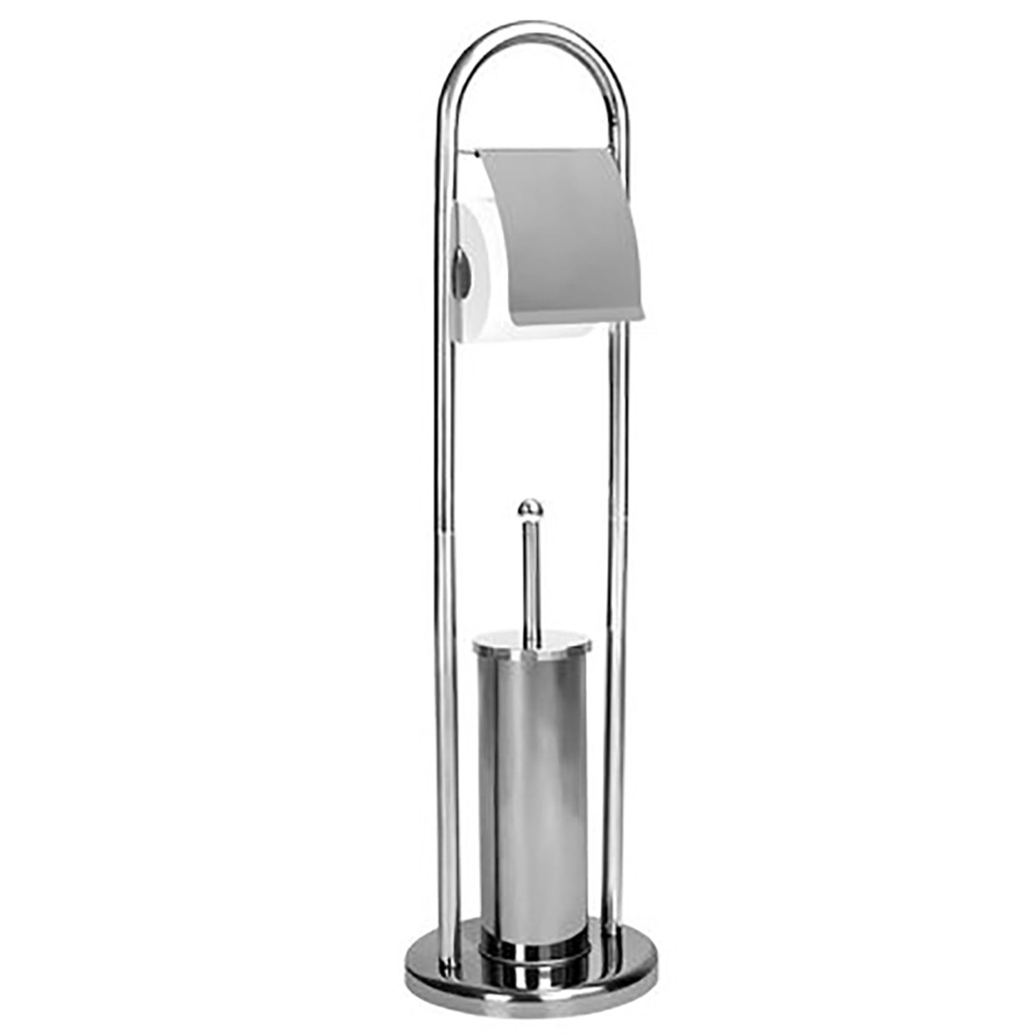 Stojak Iron na papier toaletowy i szczotkę WC chrom