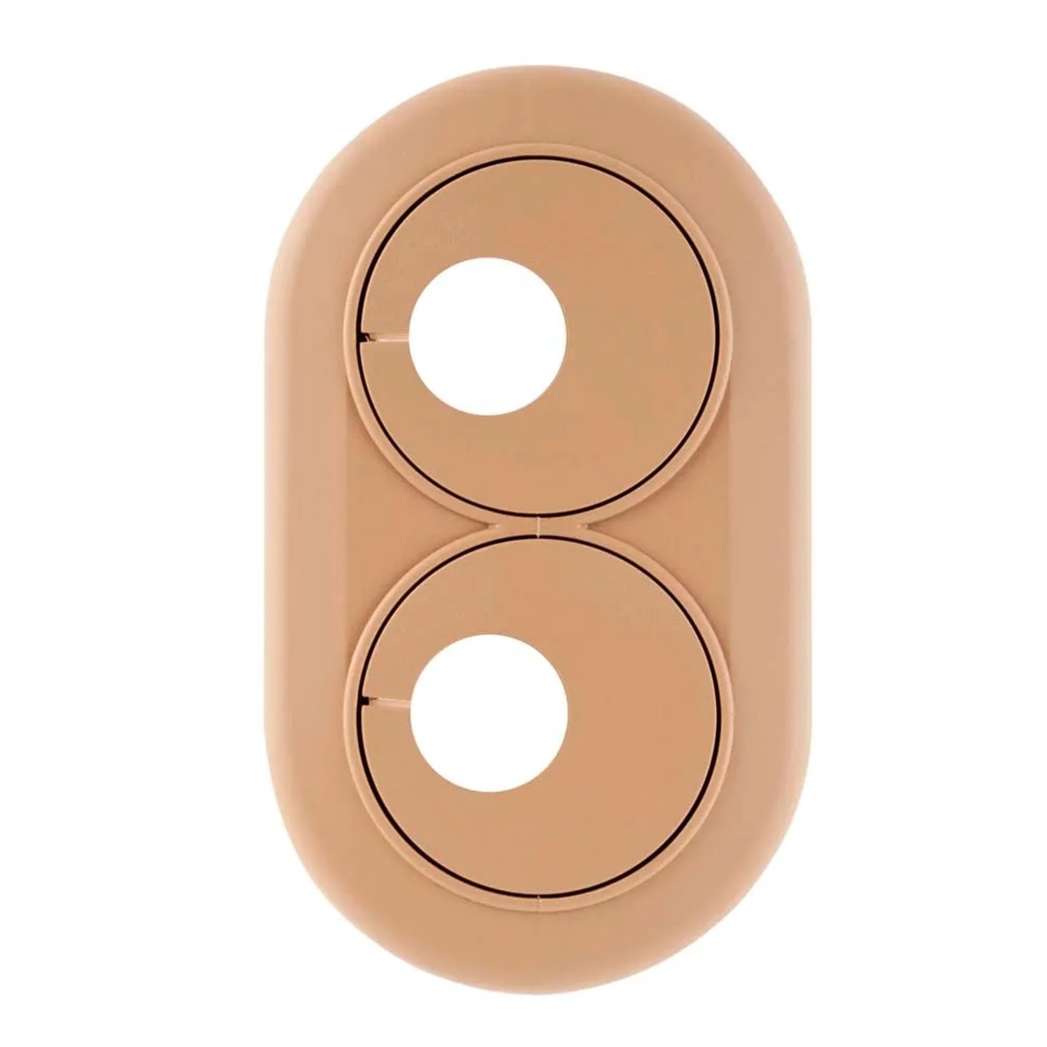 Rozeta podwójna, śr. 18 mm, kolor buk