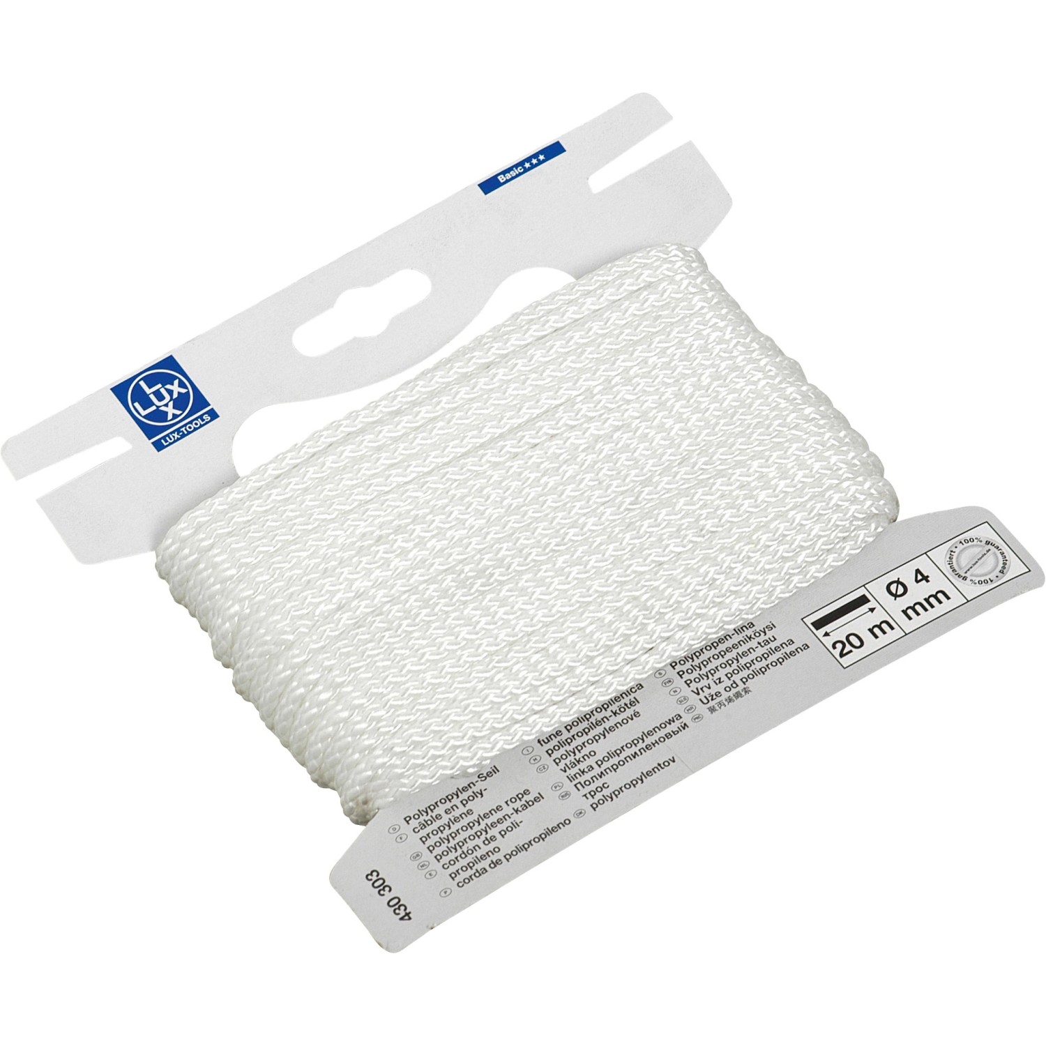 LUX-TOOLS Lina PP śr. 4 mm biała długość 20 m