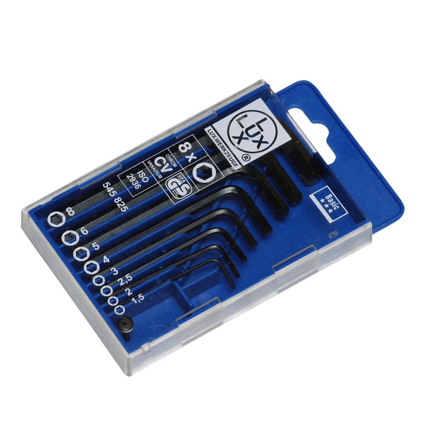 LUX-TOOLS Zestaw kluczy imbusowych 8-częściowy
