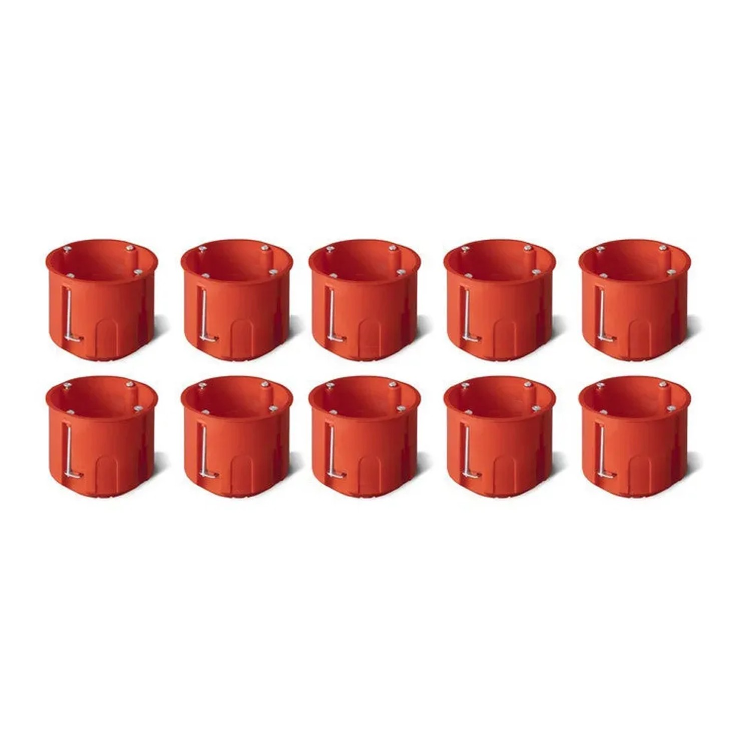 Puszka podtynkowa PK-60F głęboka z wkrętami (zestaw 10szt.)