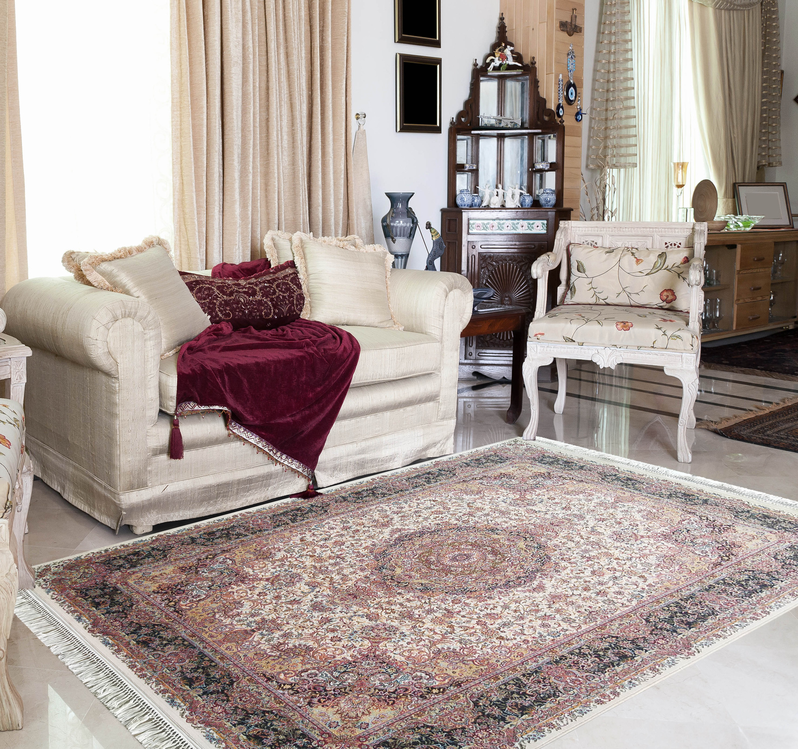 Kunsztowny dywan turecki- PERS- 11- wielokolorowy