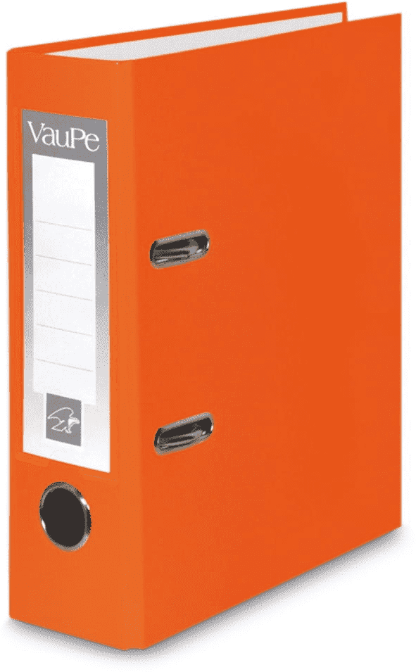 Segregator A5 VauPe FCK, 75mm, do 500 kartek, pomarańczowy