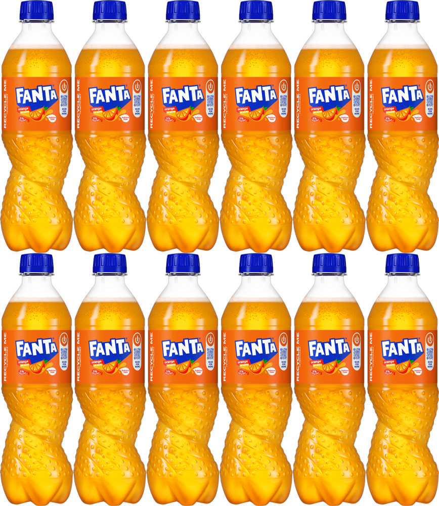 12x Napój gazowany Fanta, butelka, 0.5l, KAUCJA