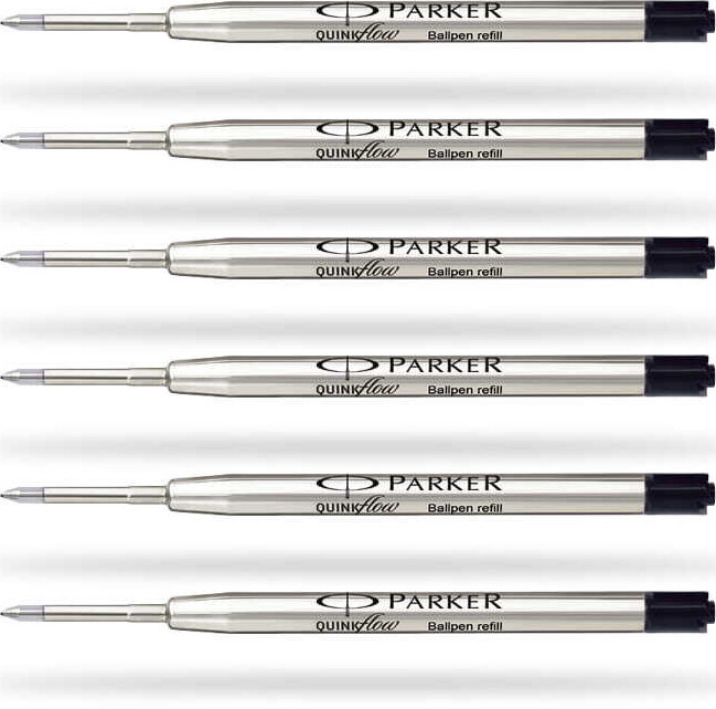 4x Wkład do długopisu Parker Quinkflow, M, czarny