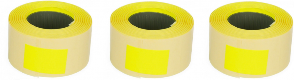 3x taśma do metkownicy Studio Cen, DT, 700 etykiet, 26x16mm, żółty