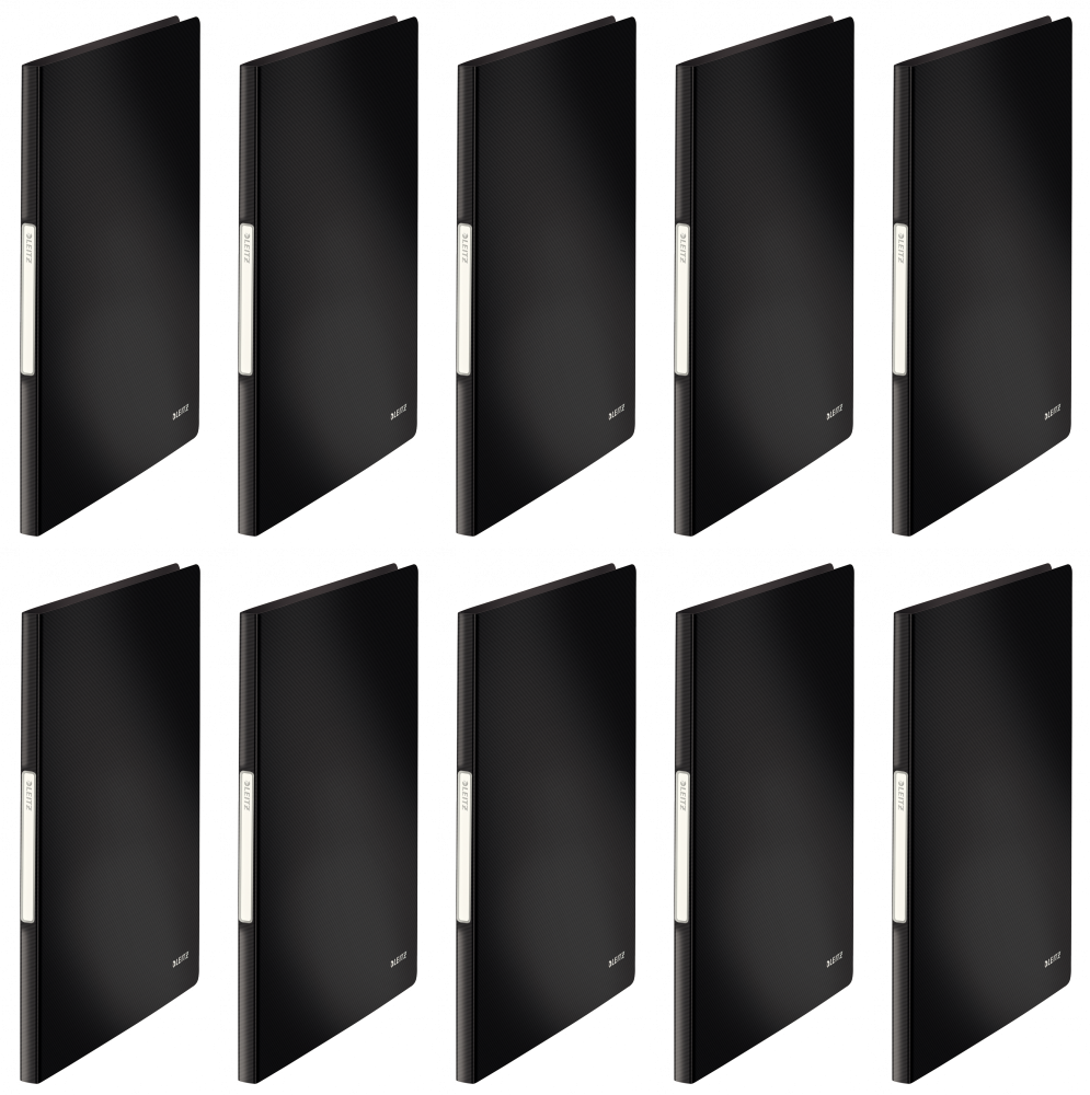 10x Album ofertowy Leitz Solid, A4, 20 koszulek, czarny