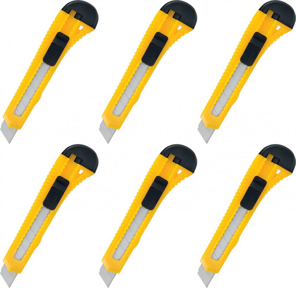 6x Nożyk z wymiennym ostrzem Grand GR-708/GR-09, 18mm, mix kolorów