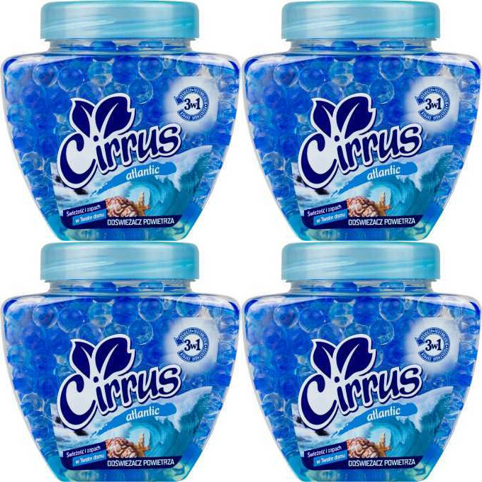 4x Odświeżacz powietrza Cirrus kulki, atlantic, żel, 250g
