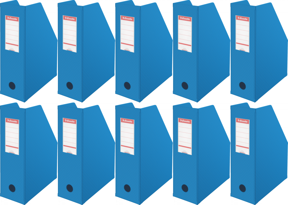 10x Organizer PCV na dokumenty składany Esselte, A4, 100mm, do 1000 kartek niebieski
