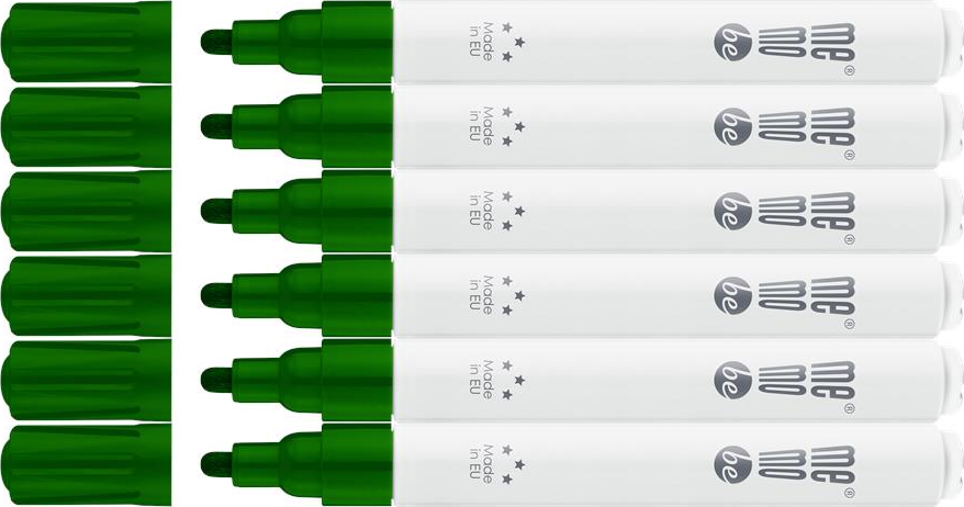 6x Marker olejowy MemoBe MM301, okrągła, 2-4mm, zielony