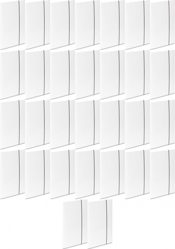 60x Teczka kartonowa z gumką VauPe Soft, A4, 450g/m2, 20mm, biały