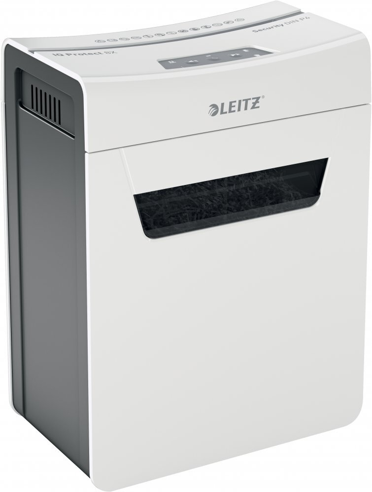 Outlet: USZKODZONY Niszczarka do papieru Leitz IQ Protect Premium 8X, 8 kartek, P-4 DIN, biały