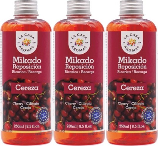 3x Olejek zapachowy La Casa de los Aromas Intenso, wiśnia, zapas, 250ml