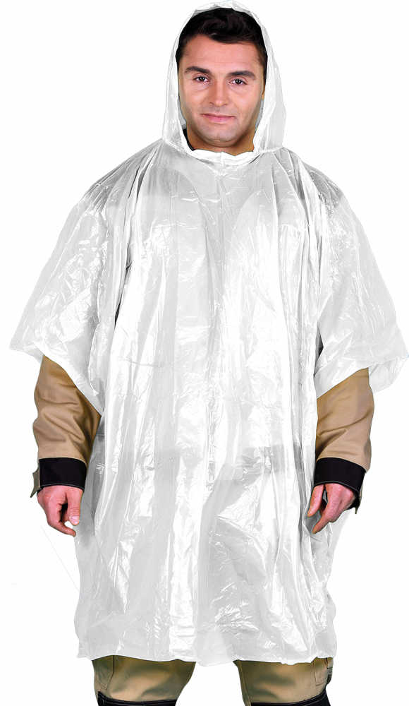 Płaszcz przeciwdeszczowy Reis PONCHO-F N, rozmiar uniwersalny, biały