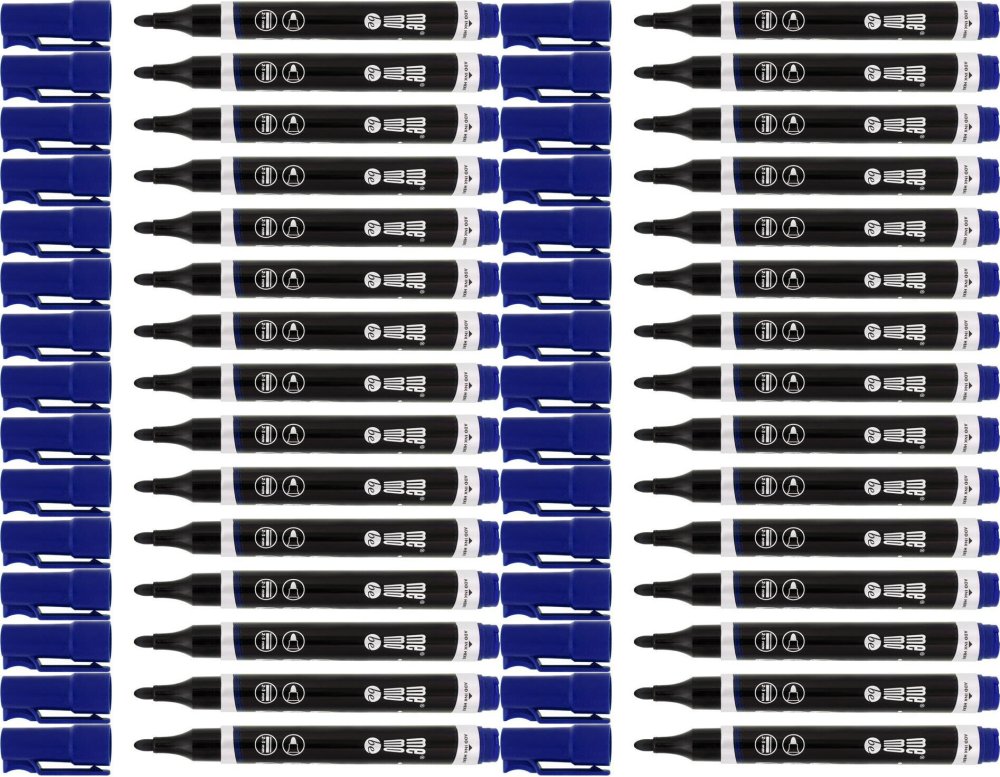 50x Marker permanentny MemoBe, okrągła, niebieski