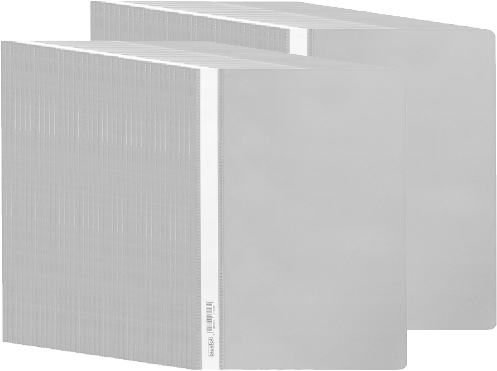 80x Skoroszyt plastikowy bez oczek Biurfol, miękki, A4, szary