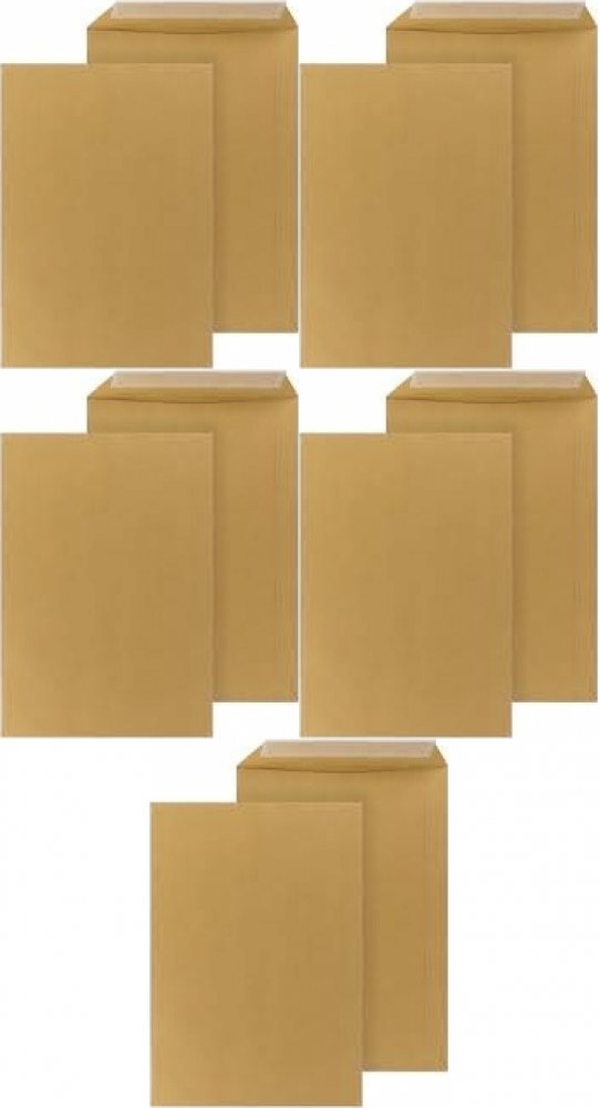 5x Koperta standardowa NC, B5, z paskiem HK, 50 sztuk, brązowy