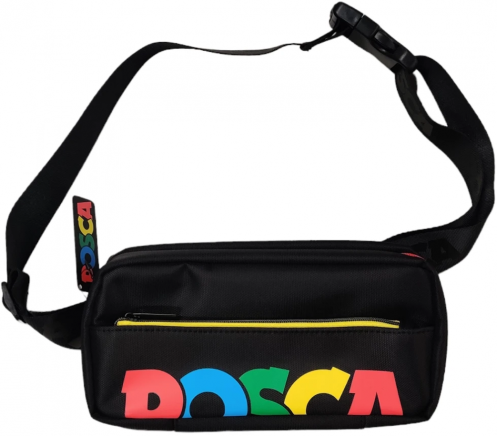 Saszetka z paskiem (nerka) Uni Posca, czarny