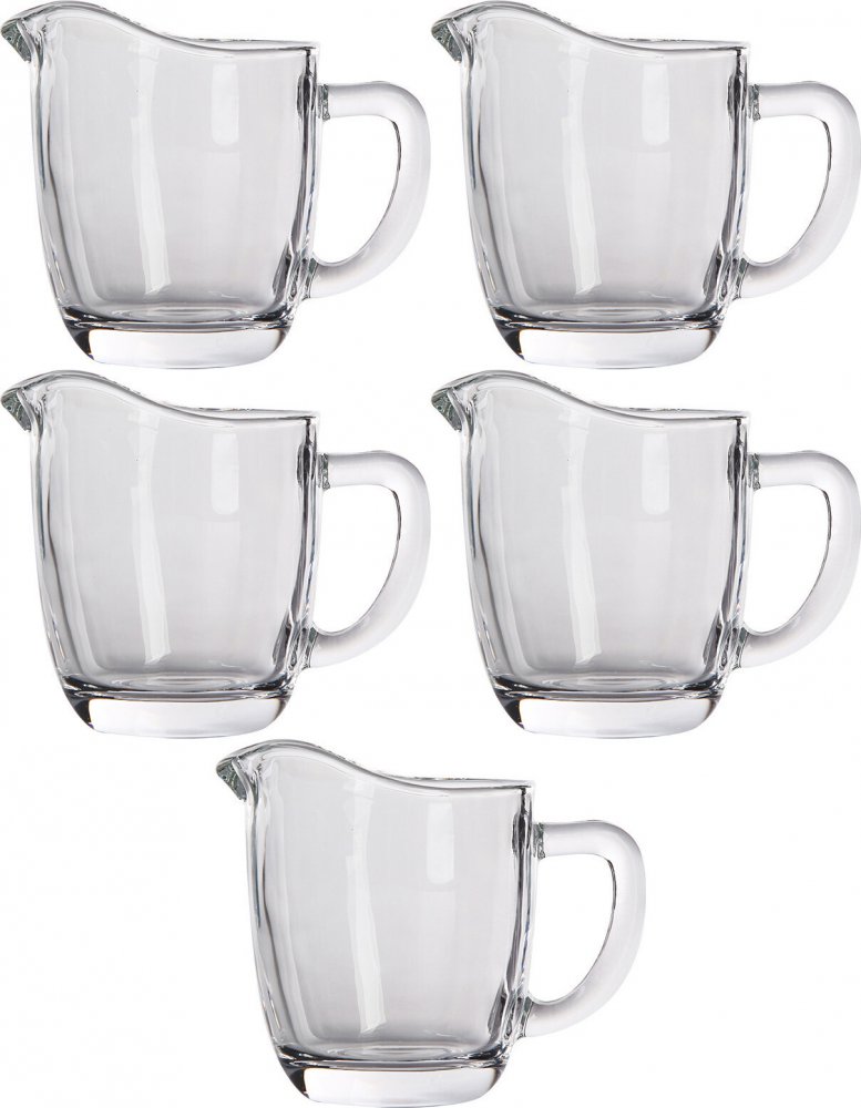 5x Mlecznik Altom Design Glossy, 200ml, szkło, przezroczysty
