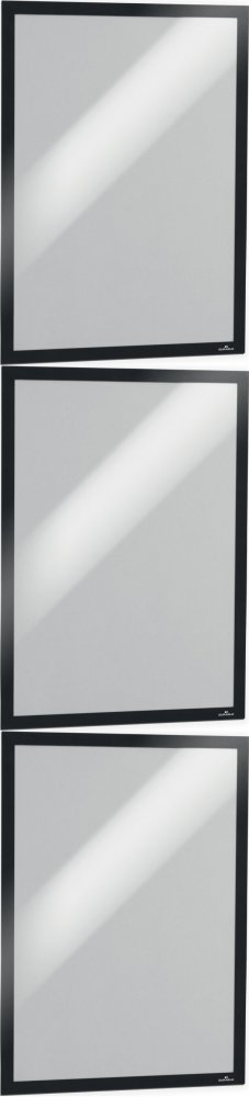 3x Ramka magnetyczna Durable Duraframe, samoprzylepna, A3, 1 sztuka, czarny