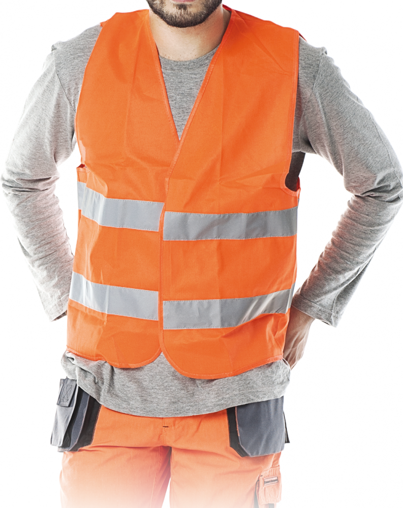 Kamizelka odblaskowa Reis, rozmiar L, pomarańczowy