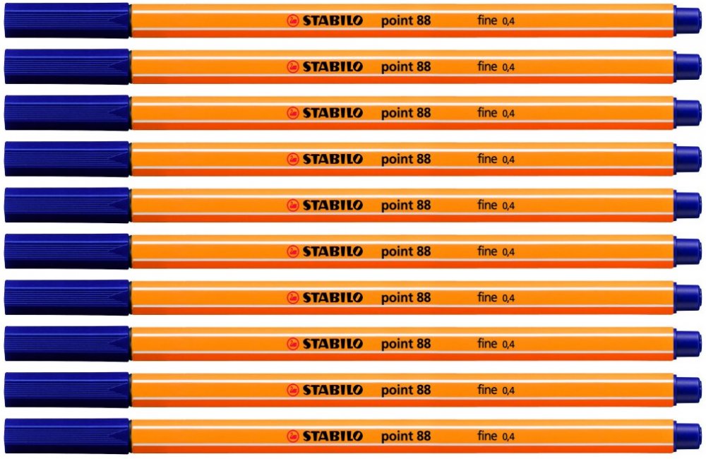 10x cienkopis Stabilo, Point 88, 0.4mm, granatowy