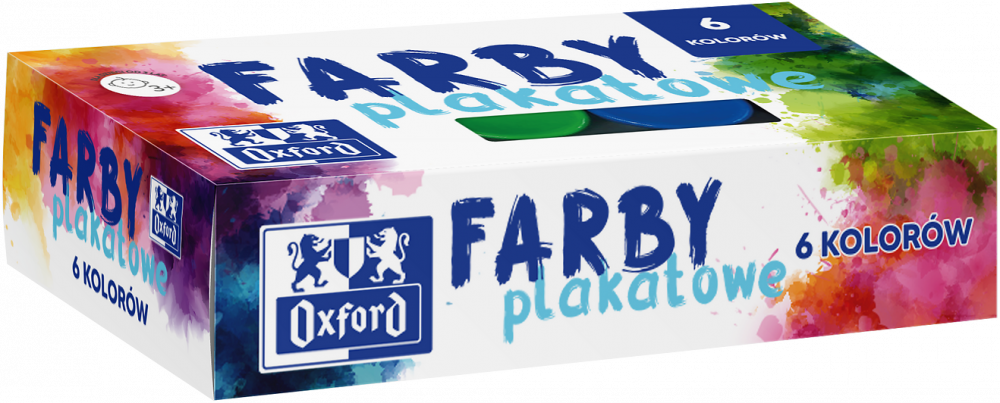 Farby plakatowe Oxford, 20ml, 6 sztuk, mix kolorów