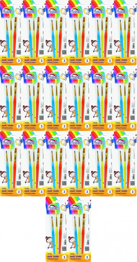 20x Pędzle GR-FB3 Fiorello, 3 sztuki