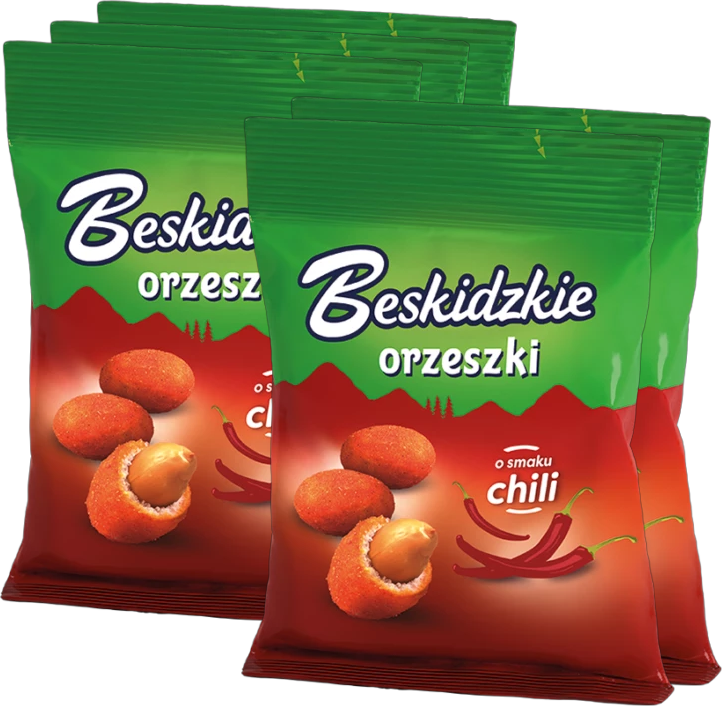 5x Orzeszki ziemne Beskidzkie, chili, 70g