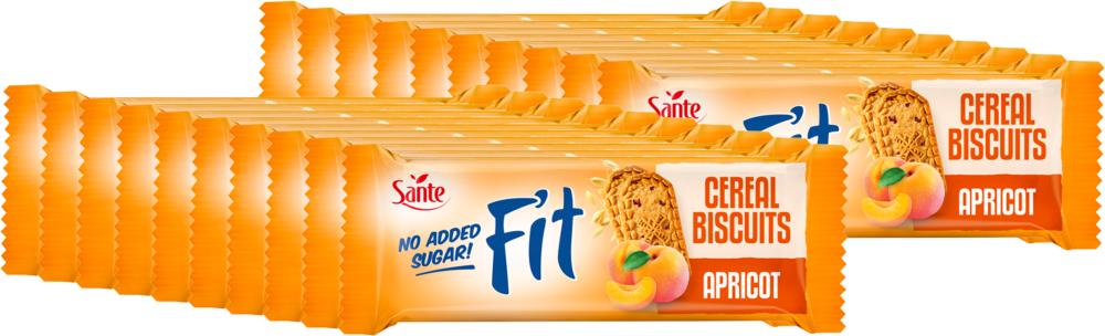 20x Ciasteczka zbożowe Sante Fit, z morelą, bez cukru, 50g